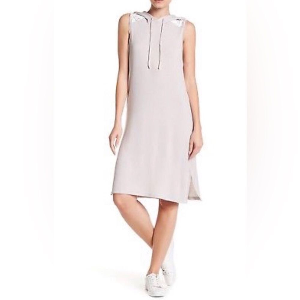 Bobeau Athleisure Hooded Gray Dress Sleeveless S